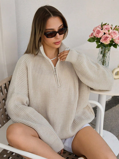 Selanik Fermuarlı Triko Kazak