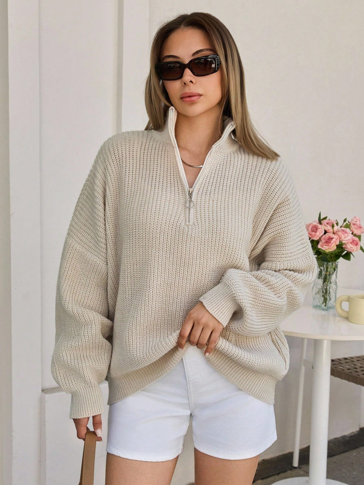 Selanik Fermuarlı Triko Kazak