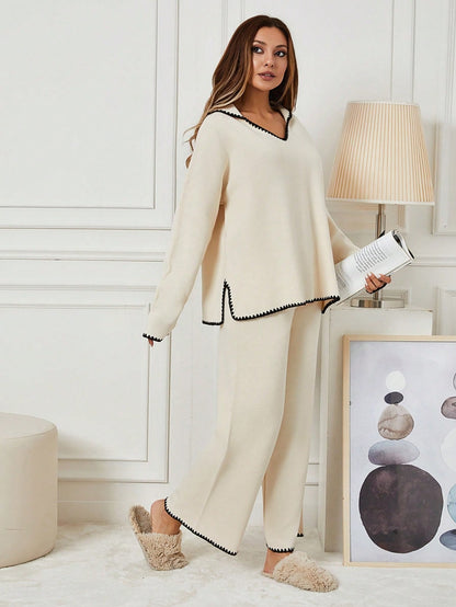 Rahat İkili Triko Takım Bej