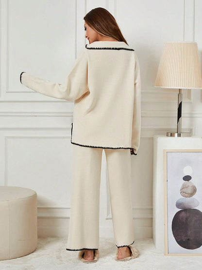 Rahat İkili Triko Takım Bej