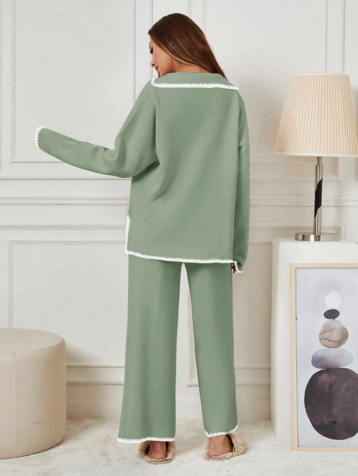 Rahat İkili Triko Takım Yeşil