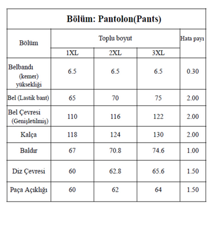 Oversize Çizgili İkili Takım